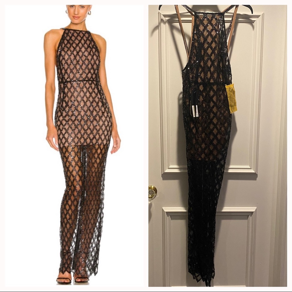 Bronx and Banco Coco Halter Neck Maxi Dress Sz XS Revolve